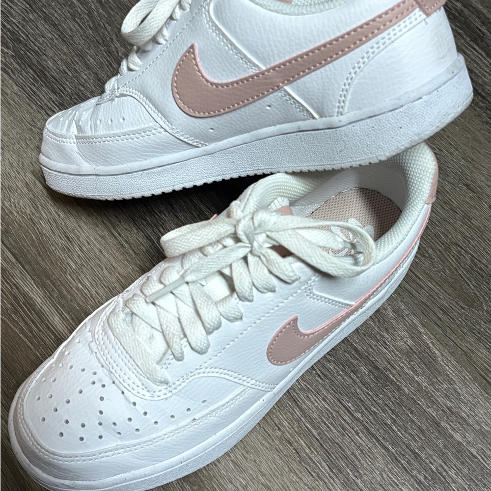 Nike White and Pink Athletic Shoes